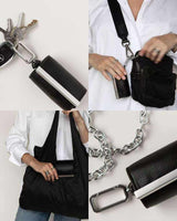 Foldable Portable Shoulder Bag with Keychain
