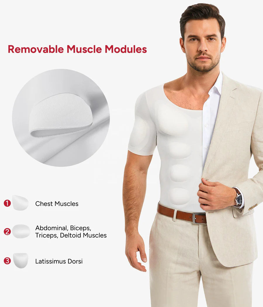 Men’s Muscle Fit Compression T-Shirt – Invisible Body Shaper & Slimming Undershirt
