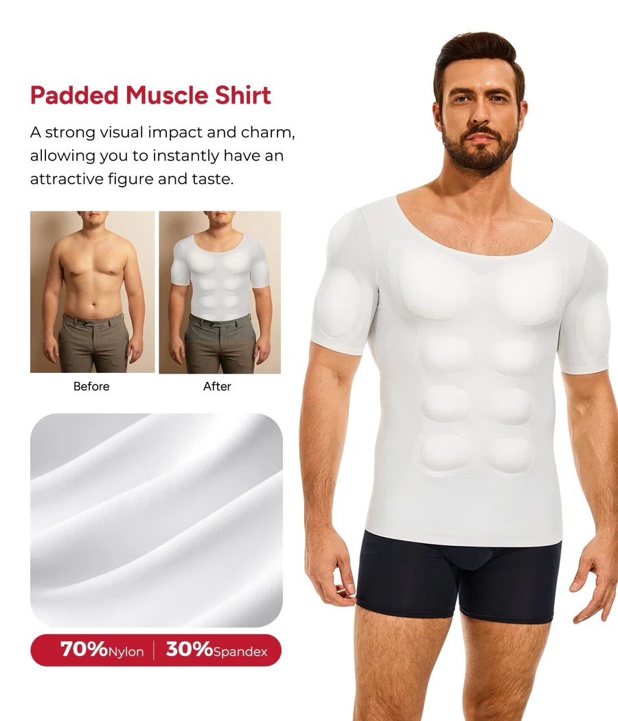 Men’s Muscle Fit Compression T-Shirt – Invisible Body Shaper & Slimming Undershirt