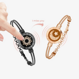 Sun & Moon Snake Chain Smart Couple Bracelets – Long-Distance Touch, Vibration & Light-Up Jewelry